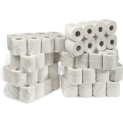 Toilettenpapier 4-lagig Premium | 56 Rollen à 150 Blatt | 7 x 8 Rollen Zellstoff weiß