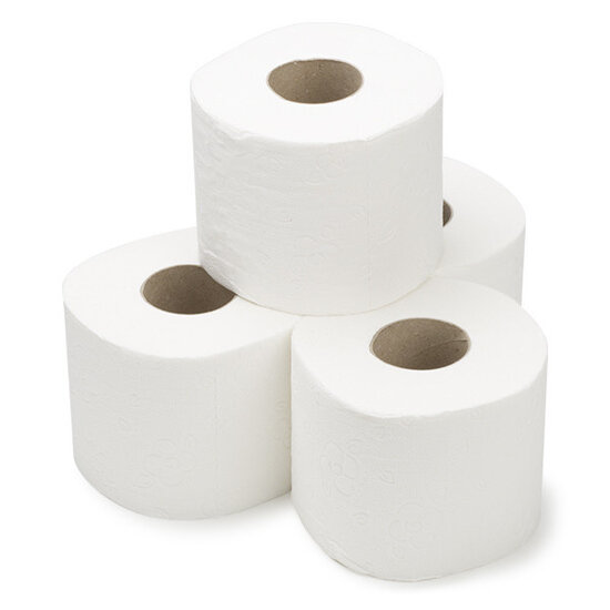 Huchem Toilettenpapier 2-lagig Premium | 4 Rollen à 400 Blatt | Zellstoff weiß