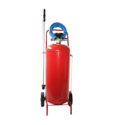 Schaumgerät FOAM 50 L rot | Druckluft-Schaumtank fahrbar | 10 m Druckschlauch