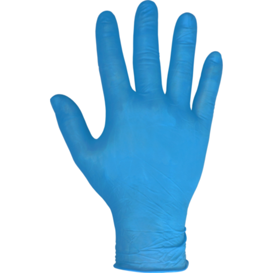 Huchem Vinylhandschuhe blau gepudert | Einweghandschuhe latexfrei | Box 100 Stück | S bis XL