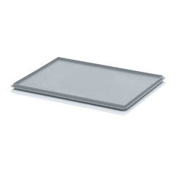 Auflagedeckel für Eurobox 60 x 40 cm | Stapelbehälter EG-64/27 | grau