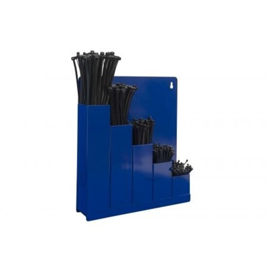 Huchem Kabelbinder Set mit Wandhalter | 500 Stück schwarz | 5 Größen | UV-beständig