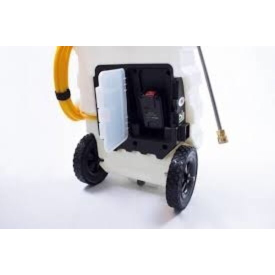 Huchem Akku-Drucksprühgerät 30 L fahrbar | 18 V Lithium-Ionen-Akku | Nebel-, Flach- und Punktstrahl