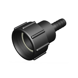 IBC-Adapter DIN 61 (S60x6) auf Schlauchtülle 3/4 Zoll (19 mm) | Innengewinde
