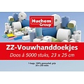 Huchem Papierhandtücher Z-Falz 1-lagig blau 23 x 25 cm | 5.000 Blatt | Recyclingpapier