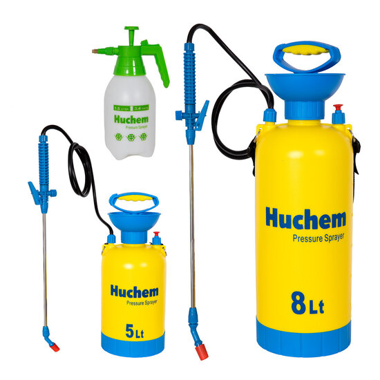 Huchem Drucksprüher | 8L | Zerstäuber | Handsprüher | Nebelsprüher | Sprayer