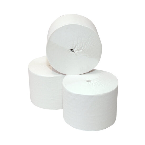 Huchem Toilettenpapier Coreless 1-lagig | 24 Rollen à 150 m (1400 Blatt) | Zellstoff