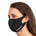 Huchem Wiederverwendbare Hygienemaske schwarz | Mund-Nasen-Maske aus Stoff | waschbar