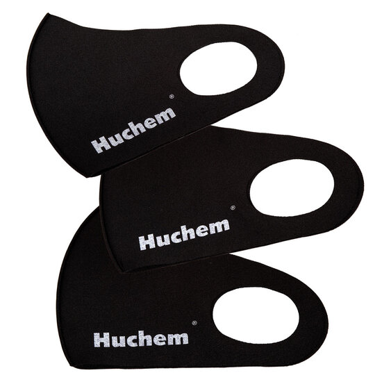 Huchem Wiederverwendbare Hygienemaske schwarz | Mund-Nasen-Maske aus Stoff | waschbar