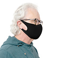 Huchem Wiederverwendbare Hygienemaske schwarz | Mund-Nasen-Maske aus Stoff | waschbar