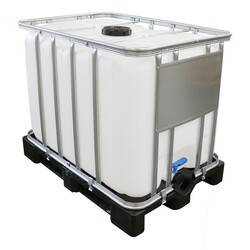 IBC Container 600 l neuwertig | neue Innenblase und Ablasshahn | stapelbar