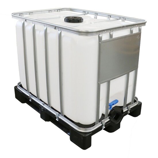 Huchem IBC Container 600 l neuwertig | neue Innenblase und Ablasshahn | stapelbar