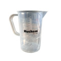 Huchem Messbecher 1 L Kunststoff | mit Skala | beständig gegen Öle und Säuren