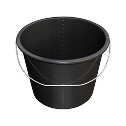 Haushaltseimer 10 Liter schwarz | stabiler Kunststoffeimer | für Haushalt, Bau und Garten