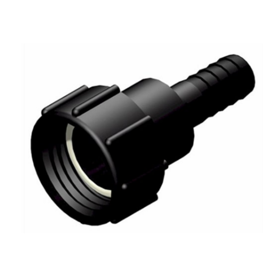 Huchem IBC-Adapter DIN 61 (S60x6) auf Schlauchtülle 1 Zoll (25 mm) | Innengewinde | PPGF