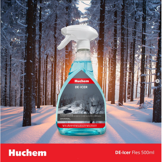 Huchem Ruitenontdooier Spray | De-Icer | 500 ml. | Antivries | Ijsvrij