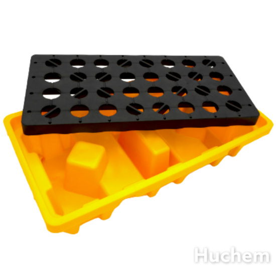 Huchem Auffangwanne Kunststoff 150 L mit Gitterrost | PE | für 2 Fässer