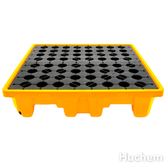 Huchem Auffangwanne Kunststoff 280 L mit Gitterrost | PE | für 4 Fässer