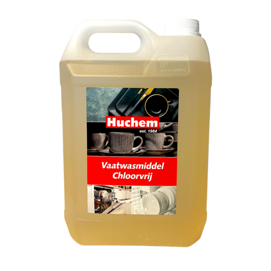 Huchem Geschirrspülmittel | Chlorfrei | 5L | Gastronomie | Flüssig | Catering | Hotel | Universal | Spülmaschine