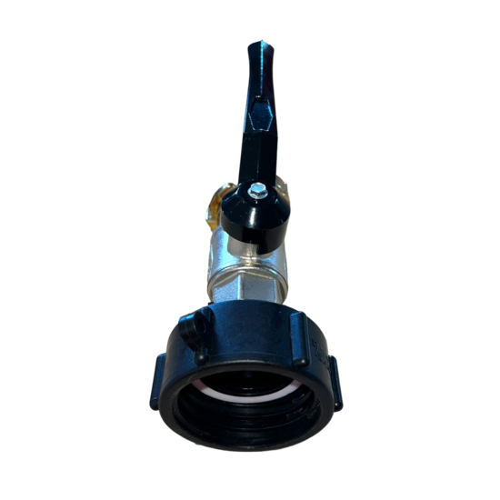 Huchem IBC-Adapter mit Kugelhahn und Geka-Kupplung 3/4 Zoll | absperrbar | für Schlauch und Pumpe