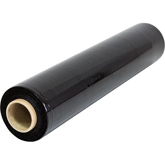 Huchem Handstretchfolie schwarz 500 mm x 300 m | 20 µm | Palettenfolie | Wickelfolie