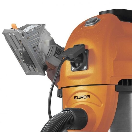 Huchem Eurom Force 1420S Nass-Trockensauger 1400 W 20 L | mit Gerätesteckdose | HEPA-Filter