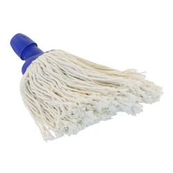 Spanischer Wischmopp 250 g | blau mit ovaler Kappe | Baumwolle