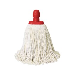 Socket Mop universal 250 g rot | Baumwoll-Minimopp | ovale Profi-Kappe mit Gewinde