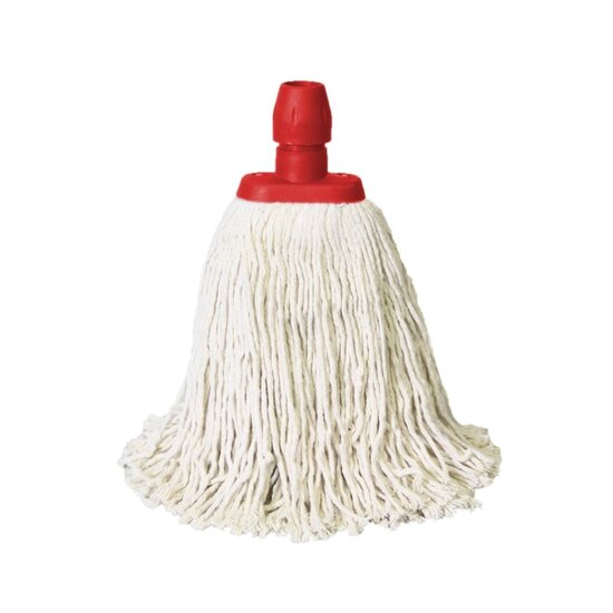 Huchem Socket Mop universal 250 g rot | Baumwoll-Minimopp | ovale Profi-Kappe mit Gewinde