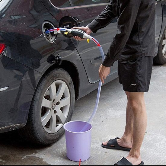 Huchem Handpumpe Siphonpumpe schwarz | Schlauch ca. 200 cm | für Diesel, Wasser, Glykol
