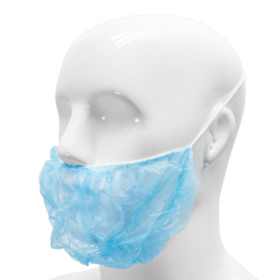 Huchem Bartschutz Bartnetz blau | Einweg | 100 Stück | Lebensmittelhygiene