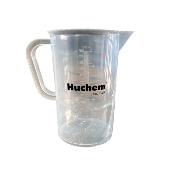 Huchem Messbecher 0,5 L Kunststoff | mit Skala | beständig gegen Öle und Säuren