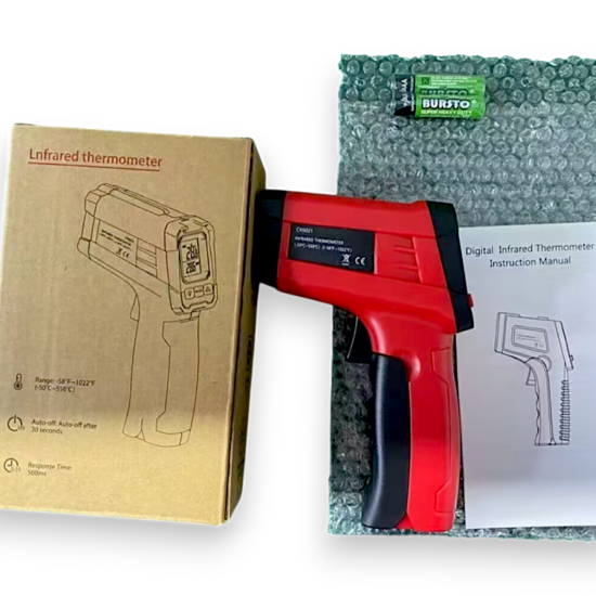 Huchem Digitale Infrarot-Temperaturmessgerät | -50 bis +400 Grad | Laser | Infrarot-Thermometer | Digital