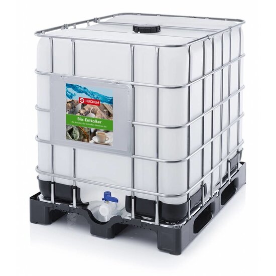 Huchem Bio-Entkalker auf Zitronensäurebasis mit lebensmittelechten Inhibitoren | 1000 L IBC (1250 kg) | umweltfreundlich