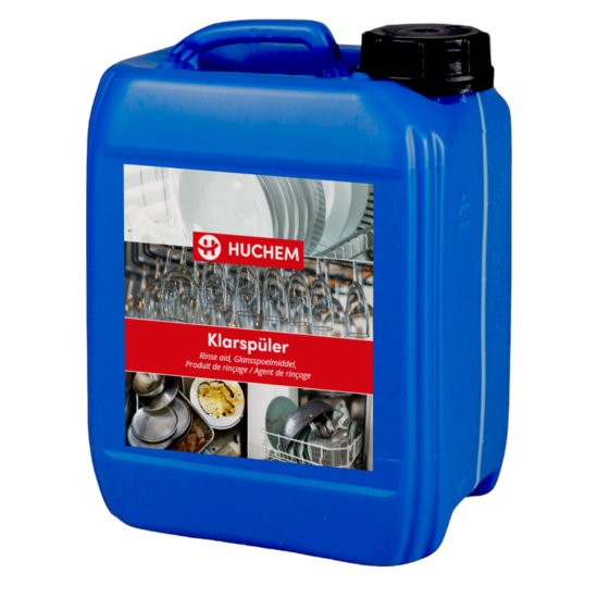 Huchem Klarspüler | 5 L | Glanzspülmittel | Nachglanz | Gastronomie | Klarspülmittel | Geschirrspüler | Catering