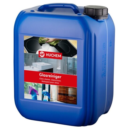 Huchem Glasreiniger Flüssigreiniger | 10 L | Antistatisch | Für glatte und glänzende Oberflächen | Biologisch abbaubar
