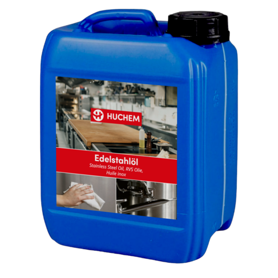 Huchem Edelstahlöl | Pflegemittel | 5 L | Edelstahl | Edelstahl | Gastronomie | Sauber | Lebensmittel