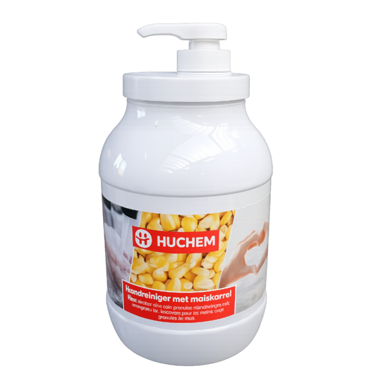 Huchem Garagenseife mit Maiskorn 3L (Professioneller Handreiniger) – inkl. Pumpe