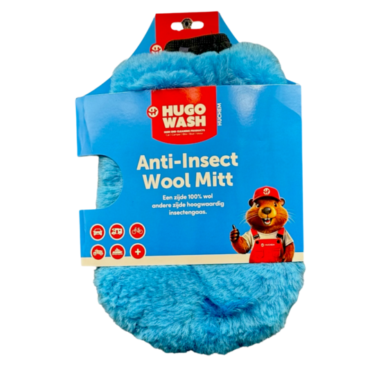 Huchem Anti-Insekten-Wollhandschuh | Hugo Wasch | Wolle & Insektengitter Waschhandschuh | 2-in-1 | für Auto, Camper, Boot, Motorrad & Fahrrad