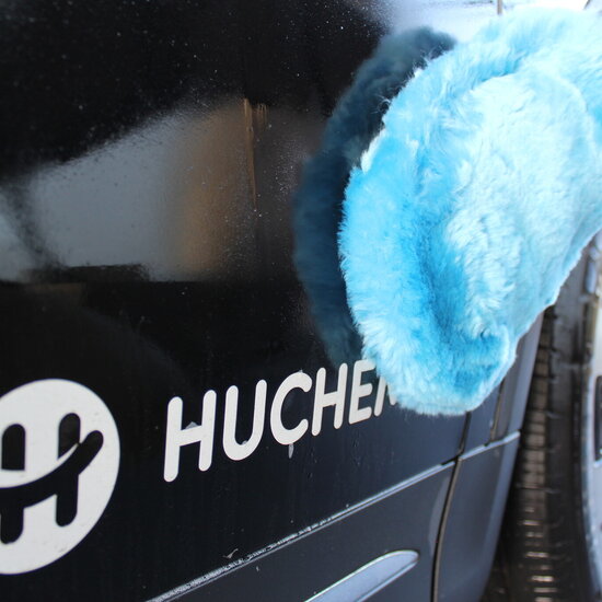 Huchem Doppelseitiger Woll-Waschhandschuh – kratzfrei für Auto, Wohnmobil, Motorrad, Fahrrad & Boot – Hugo Wasch