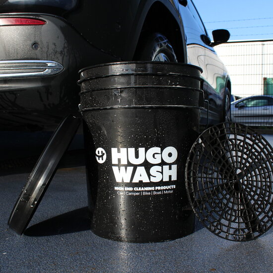 Huchem Deckel | Adapterring für Autowascheimer | 20 L | Hugo Wasch | inkl. Einsatzgitter | Detailing-Eimer