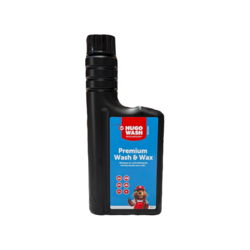 Wasch- & Wachs-Shampoo | 0,5 L | 2-in-1 Autoshampoo mit Wachs und wasserabweisender Wirkung | Premium Hugo Wasch