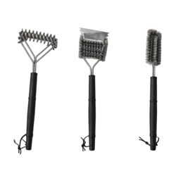 BBQ Reinigungsbürsten-Set – 3-teiliges Grillbürsten-Set für Grillroste | Huchem