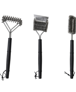 BBQ Reinigungsbürsten-Set – 3-teiliges Grillbürsten-Set für Grillroste | Huchem