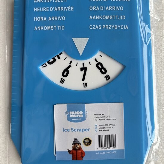 Huchem Parkscheibe | Eiskratzer | 3-in-1 | Einkaufswagenchip | Hugo Winter