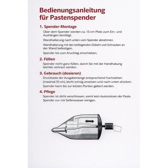 Huchem Spender für Handwaschpaste 660S | Pender Klassik Holzmehlpaste Spender | Professioneller Werkstattspender