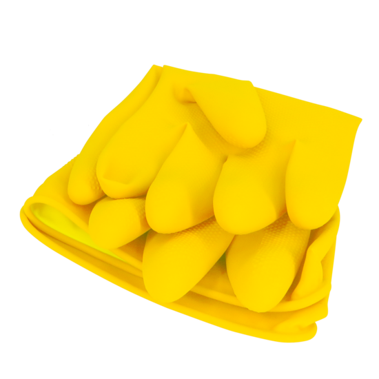 Huchem Haushaltshandschuhe – 1 Paar, Latex, Gelb – Größe M – robuste Reinigungshandschuhe