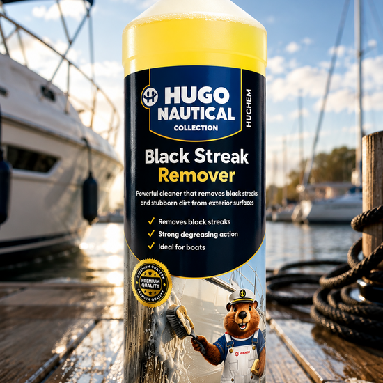 Huchem Schwarzstreifenentferner 1 L – Entferner für schwarze Streifen für Boot & Yacht | Hugo Maritim