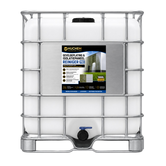 Huchem PRO-line Fassadenverkleidungs- & Isolierpaneel-Reiniger Pro | Professioneller Fassadenreiniger | IBC 1000 L