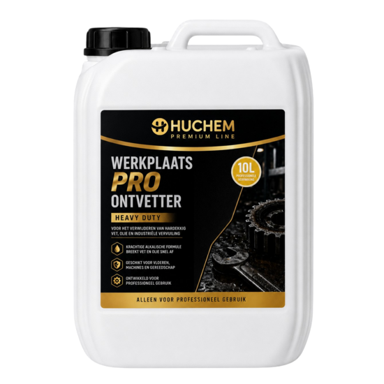 Huchem PRO-line Werkstatt Pro Heavy Duty Entfetter | 10-L-Kanister | Kraftvoller Industriereiniger für starke Verschmutzungen in Werkstatt und Industrie